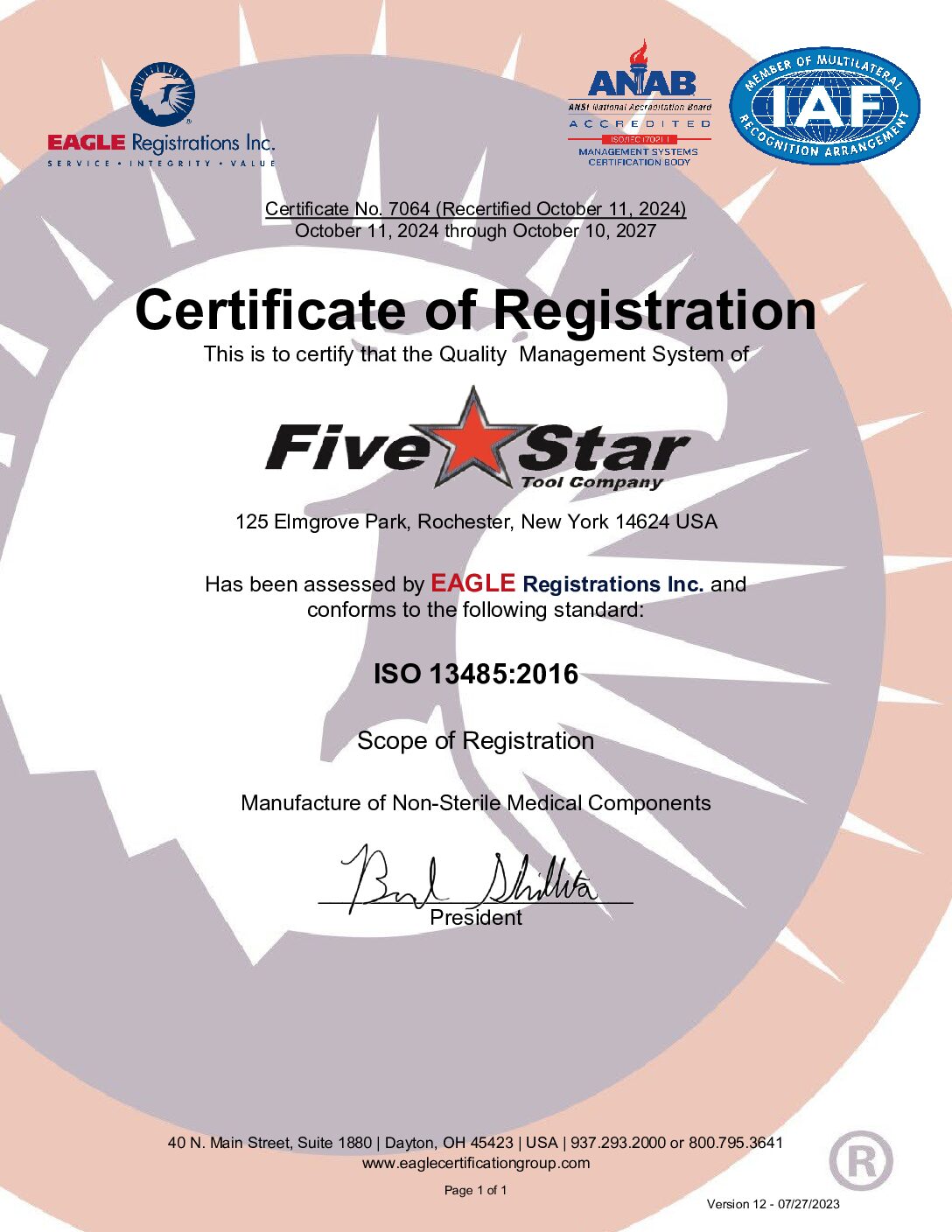 Five Star ISO13485